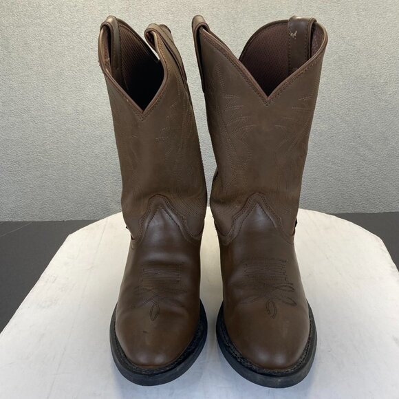 Justin Brown Leather Western, Cowboy‎  Boots JB1100 Mens Size 10.5  EE